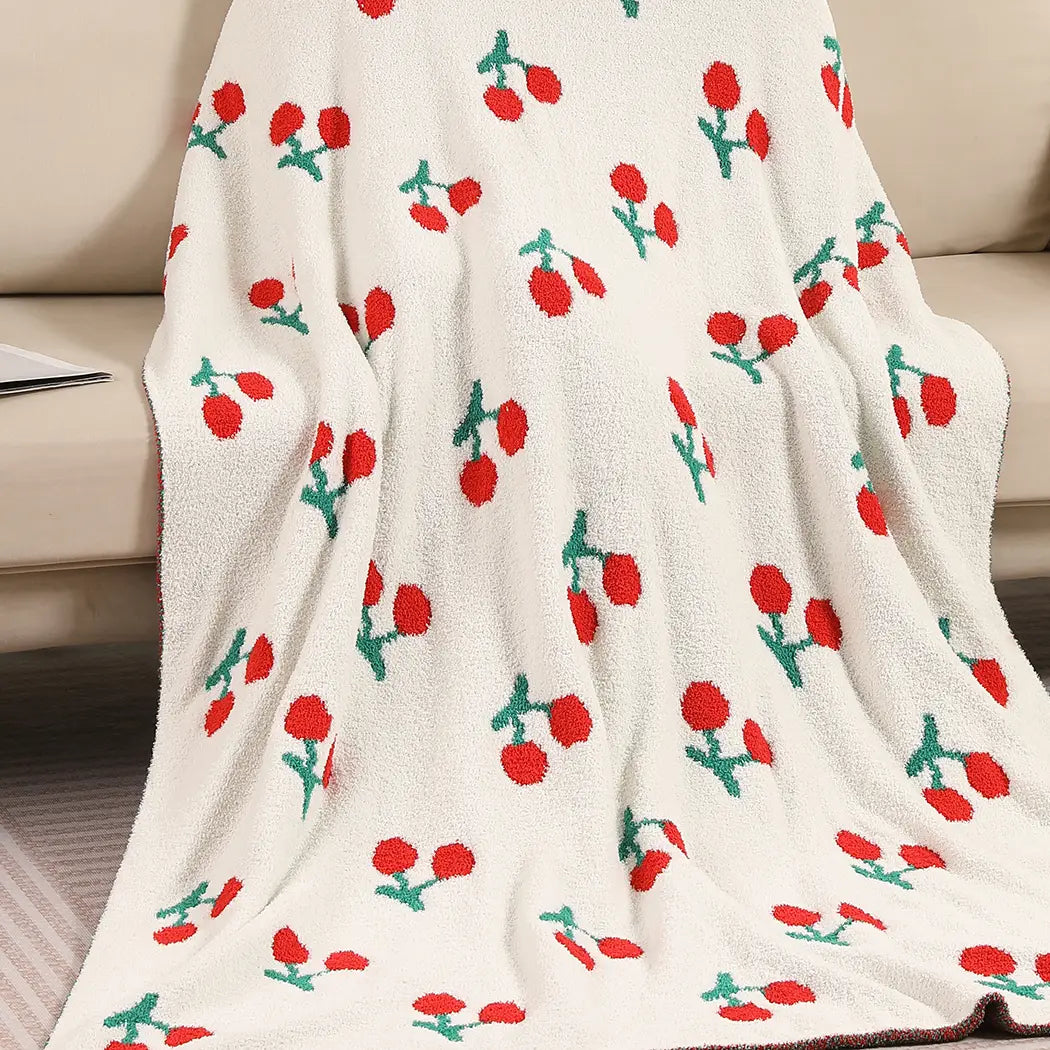 Cherry Cozy Throw Blanket