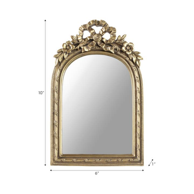 Gold Bow Arch Wall Mirror