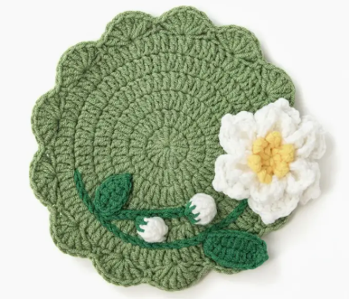 Crochet Flower Desk Trinket