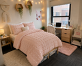 Pink Bedding / Pompoms Comforter Set  3-Piece