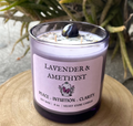 Lavender Crystal Candle  8 oz.