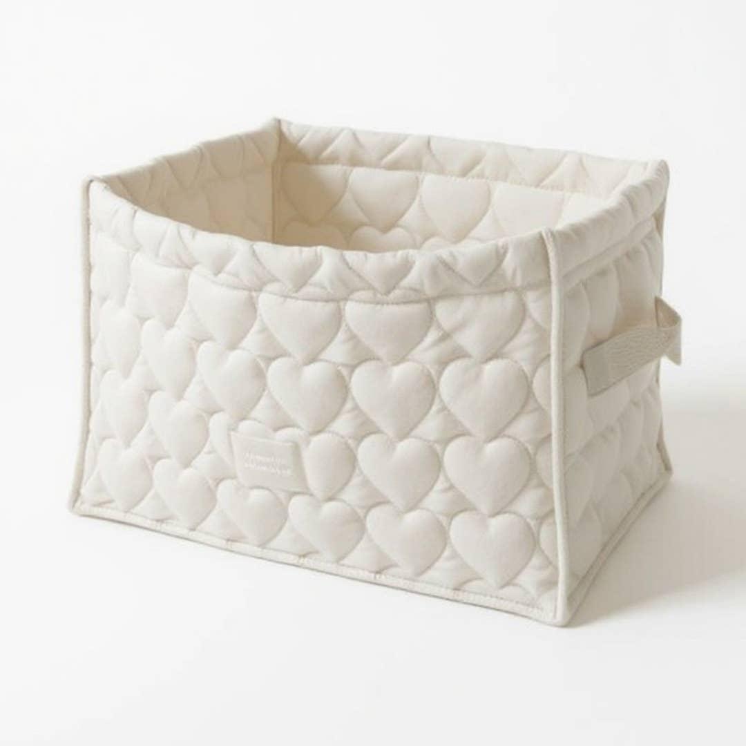 Quilted Heart Storage Basket