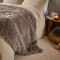 Rowan Faux Fur Throw Mocha - Faire