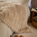 Rowan Faux Fur Throw Natural - Faire