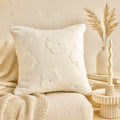 Embossed Floral Throw Pillow 18"x18"