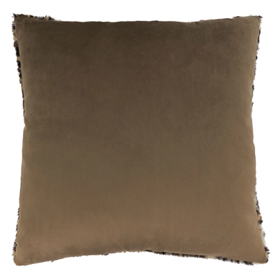 Brown Cheetah Print Faux Fur 18" Throw Pillow Cover only