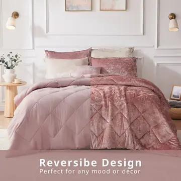 Crushed Velvet 3-Piece Comforter Set Twin XL