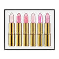 Pink Gold Lipstick Glam Fashion Wall Art