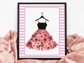 Flower Bedecked Dress Wall Art
