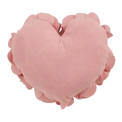 Pink Heart Felt-Filled Pillow  13"