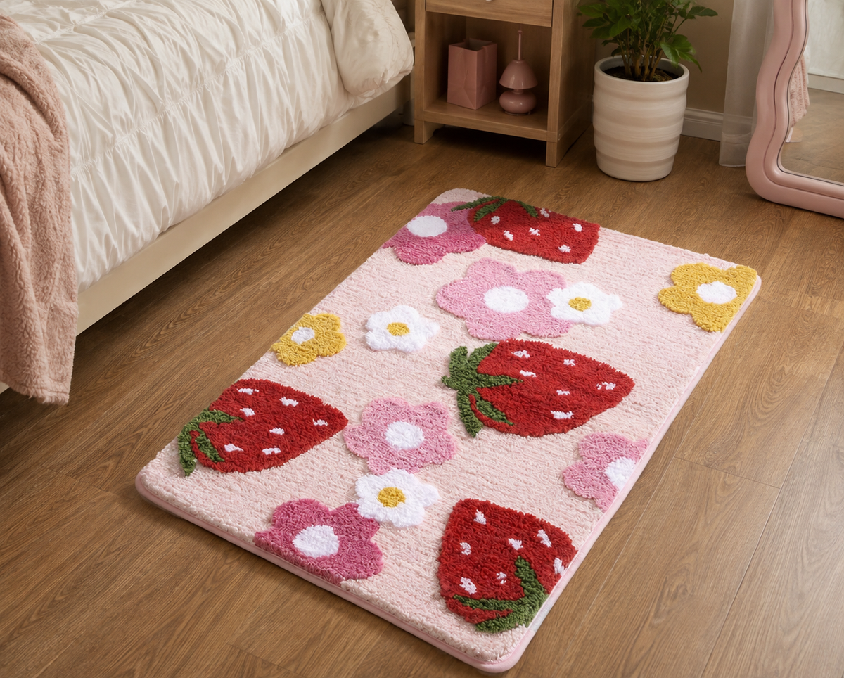Strawberry & Floral Rug