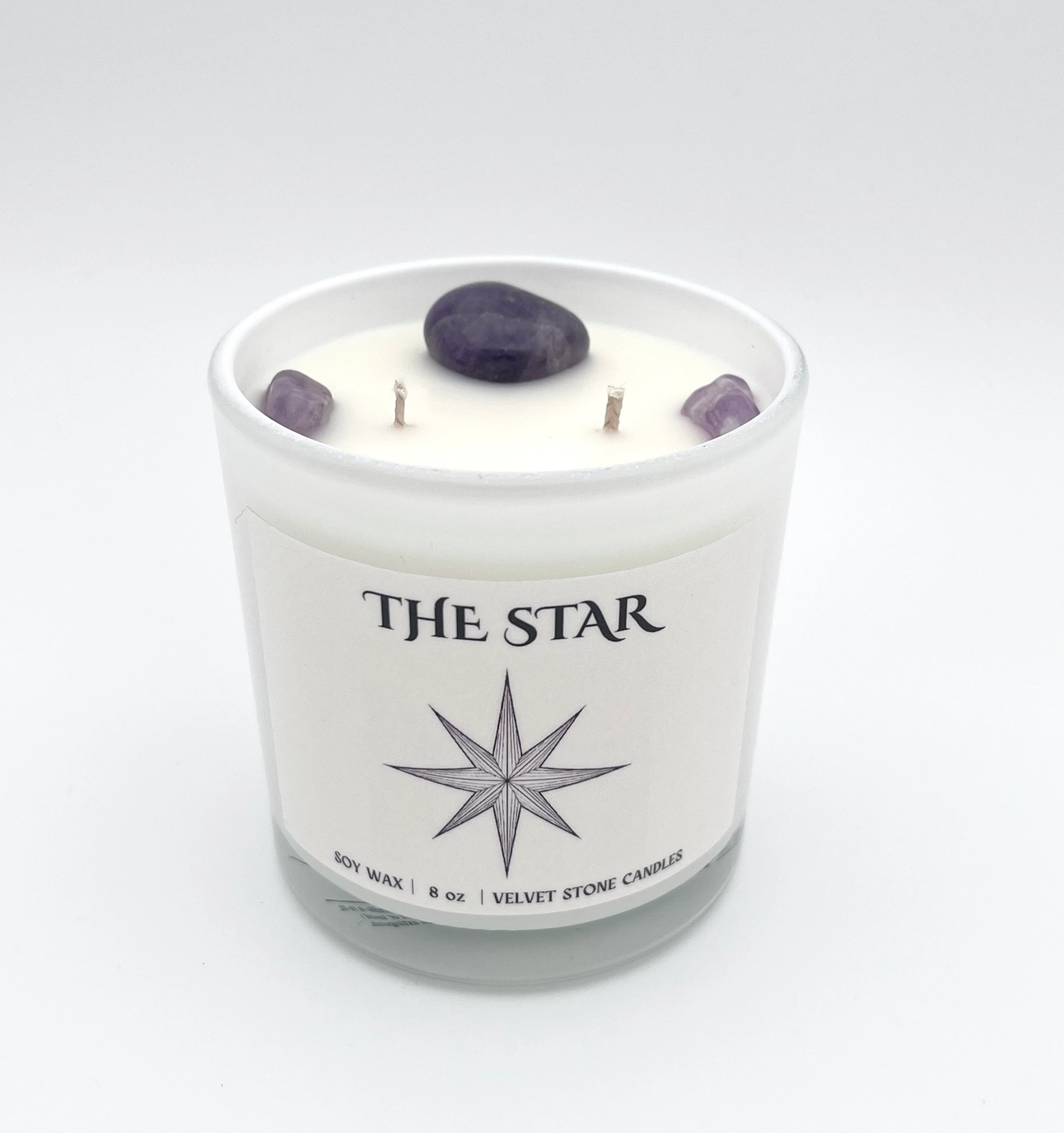 The Star Crystal Candle - White