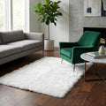 Arial Faux Sheepskin Rug White, 5'x3'